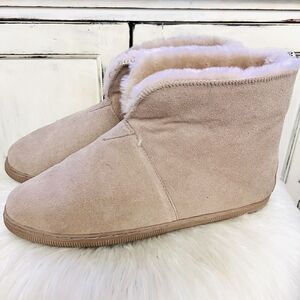 Bearpaw Tan Suede Leather Sheepskin Lined & Footbed Soft Soled Boots Mens 13